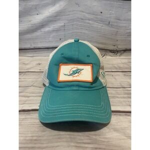 Miami Dolphins Hat Cap Snap Back Mens One Size Blue NFL Football Trucker New Era